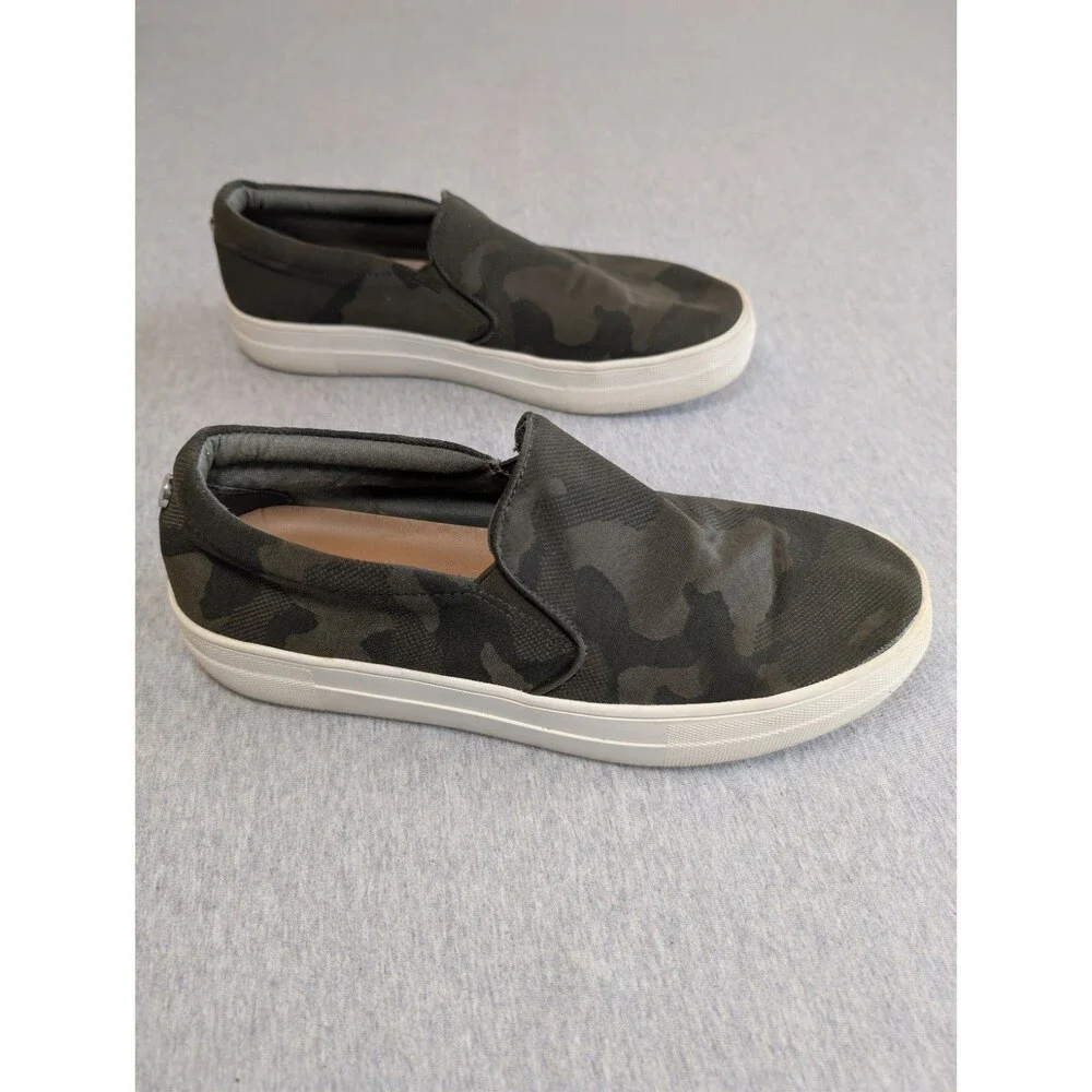 Steve Madden Men's Camo Canvas Slip-On Casual Shoes Gray/Black US 9.5M